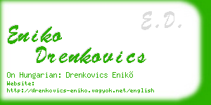 eniko drenkovics business card